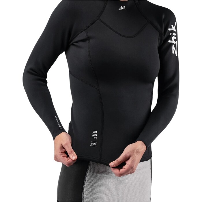 2024 Zhik Womens Microfleece Neoprene Wetsuit Top DTP-0530-BLK - Black